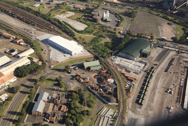 Aerial view of the Port Kembla port precinct