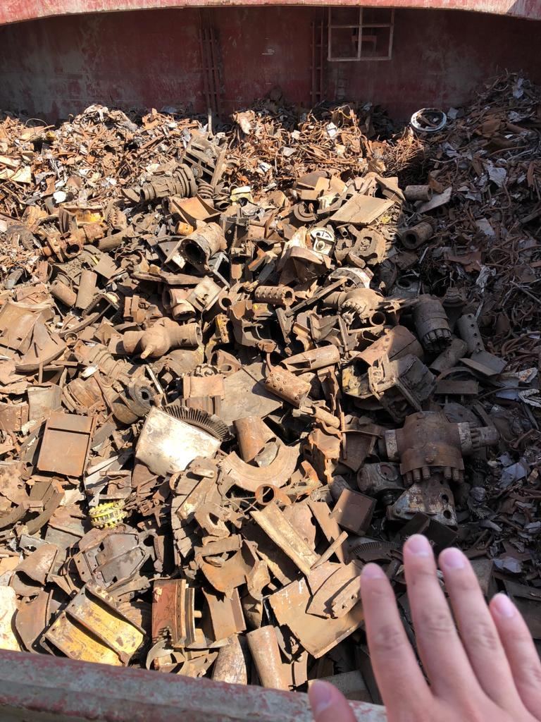 Scrap steel loaded for a THC Holding shipment
