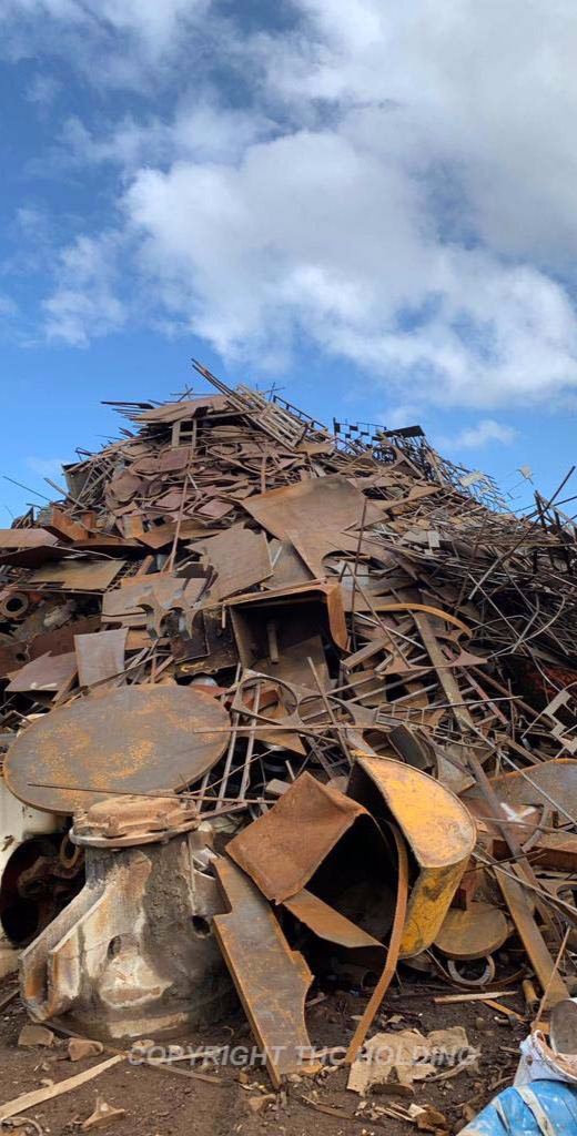 Stockpile of scrap steel at a THC Holding yard